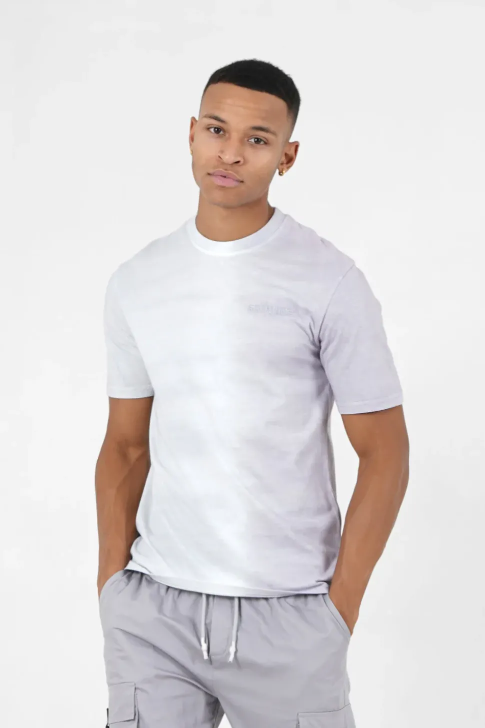 T-Shirt Bicolore Delave Logo Gris
