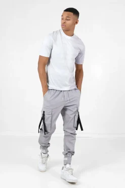 T-Shirt Bicolore Delave Logo Gris