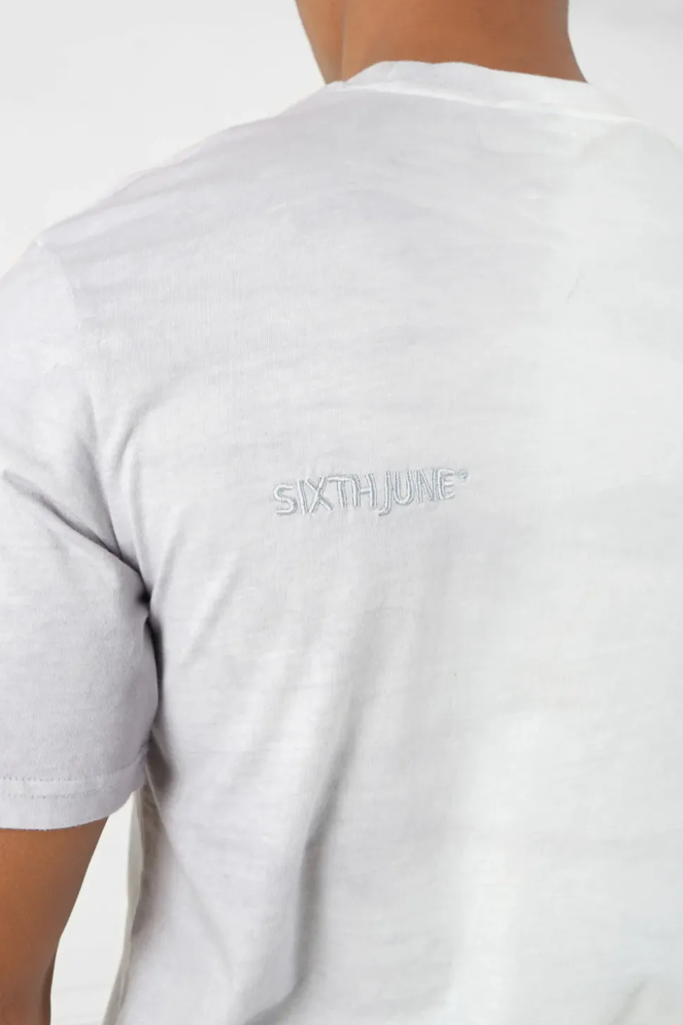 T-Shirt Bicolore Delave Logo Gris