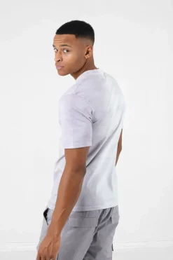 T-Shirt Bicolore Delave Logo Gris