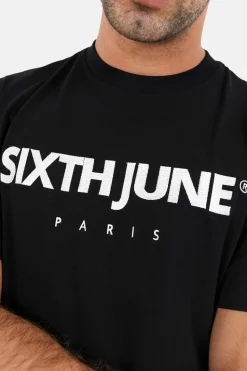 T-Shirt Broderie Logo Paris Noir
