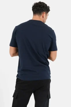 T-Shirt Broderie Logo Paris Bleu Fonce