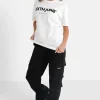 T-Shirt Broderie Logo Paris Blanc