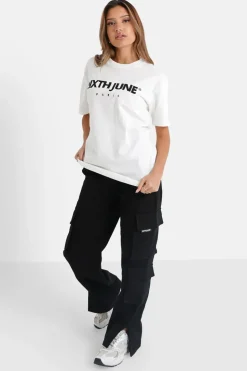 T-Shirt Broderie Logo Paris Blanc