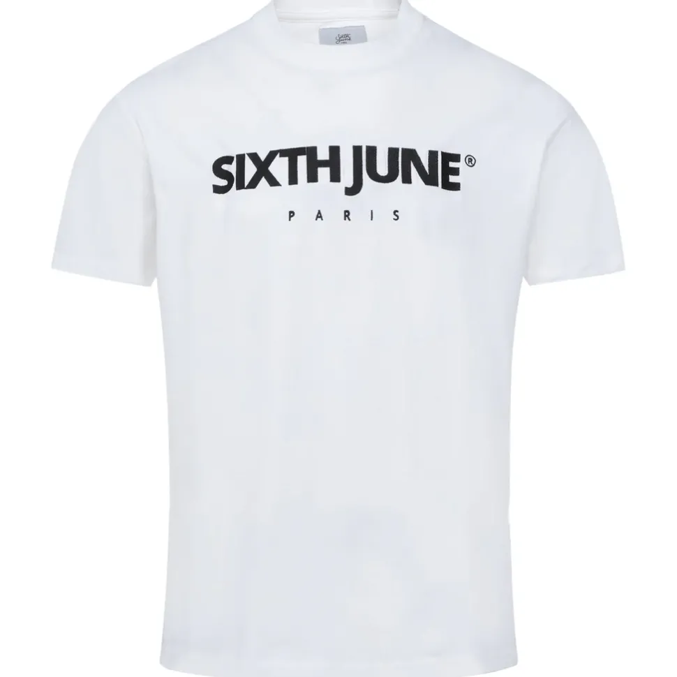 T-Shirt Broderie Logo Paris Blanc
