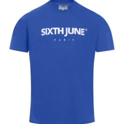 T-Shirt Broderie Logo Paris Bleu Fonce