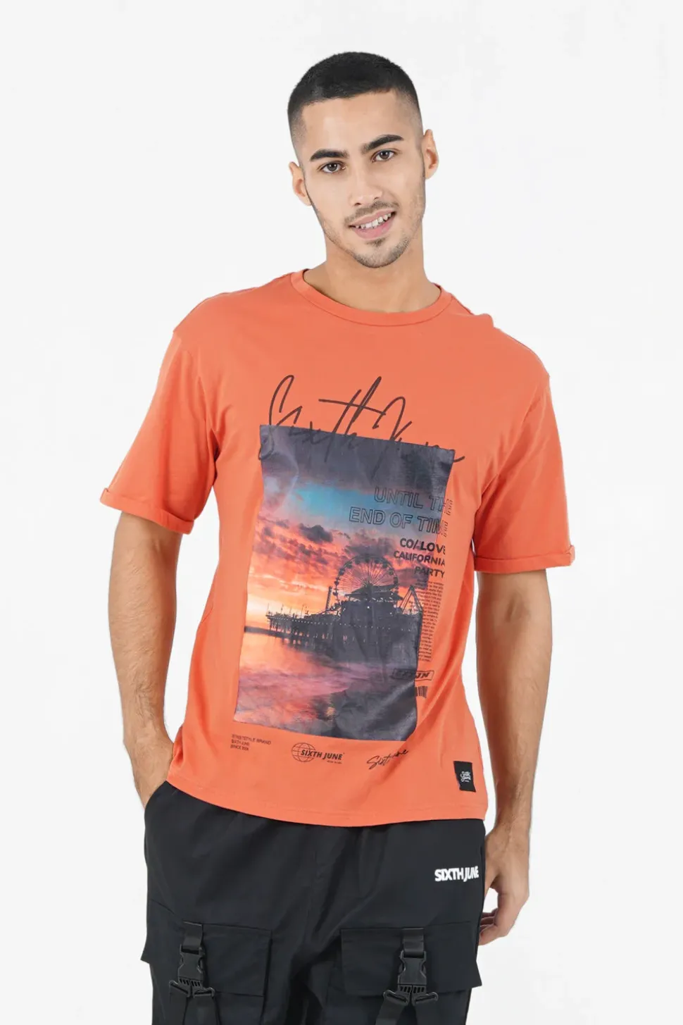 T-Shirt California Sunset Orange