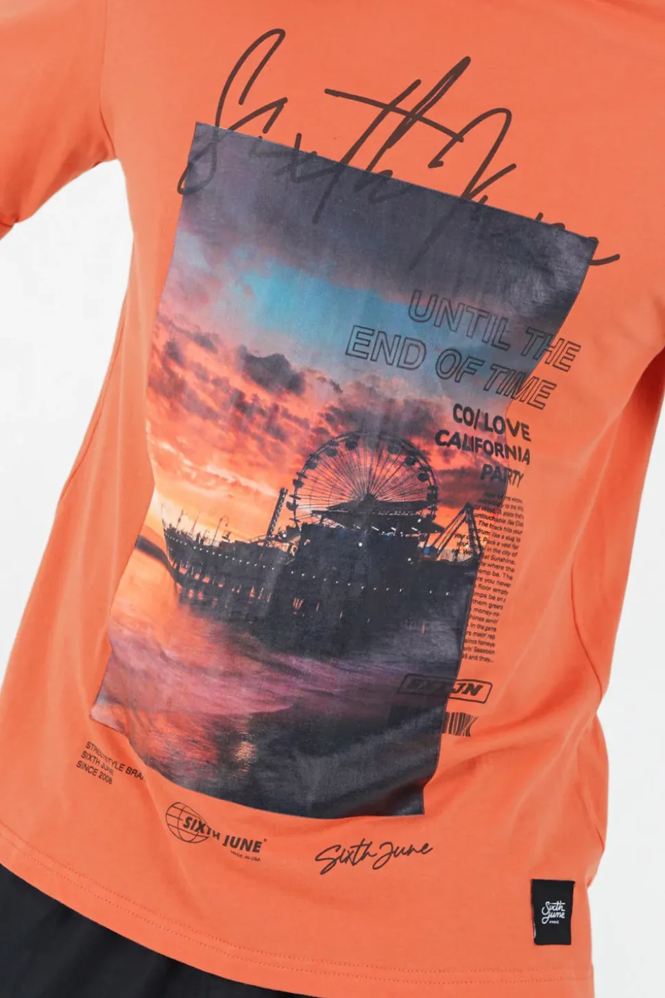 T-Shirt California Sunset Orange