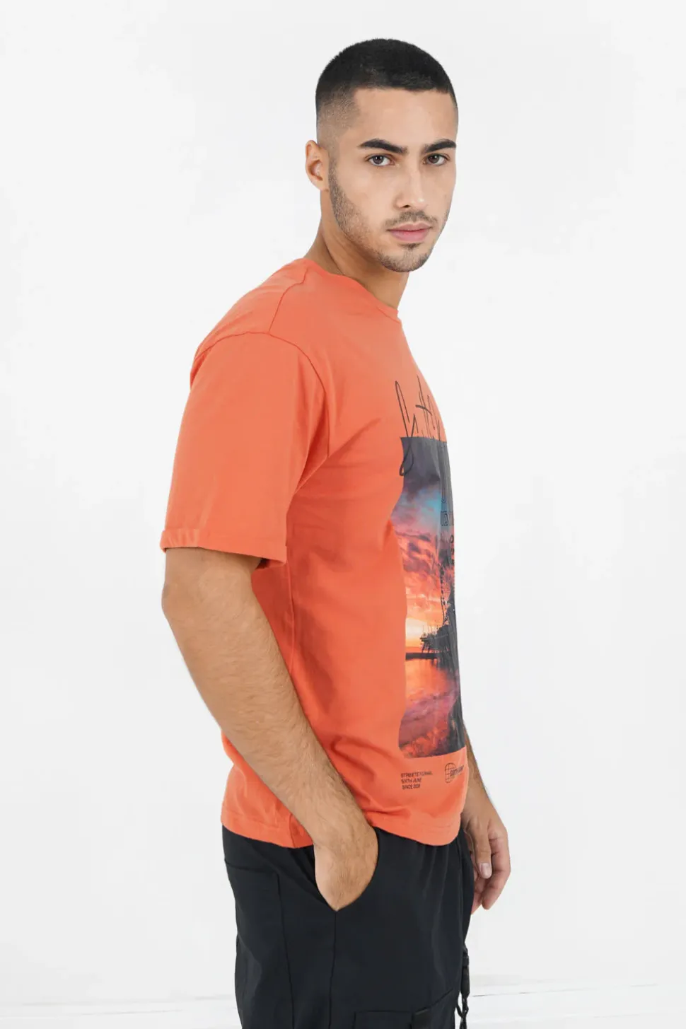 T-Shirt California Sunset Orange