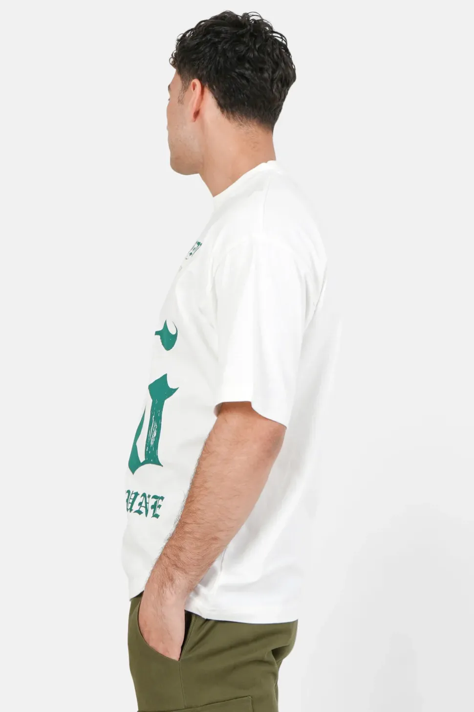 T-Shirt Chiffres Gothiques Blanc