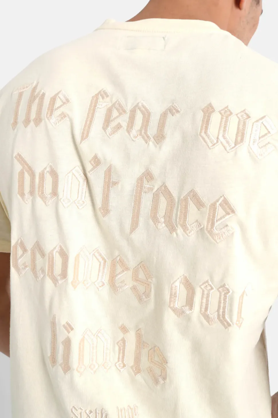 T-Shirt Citation Brode Beige