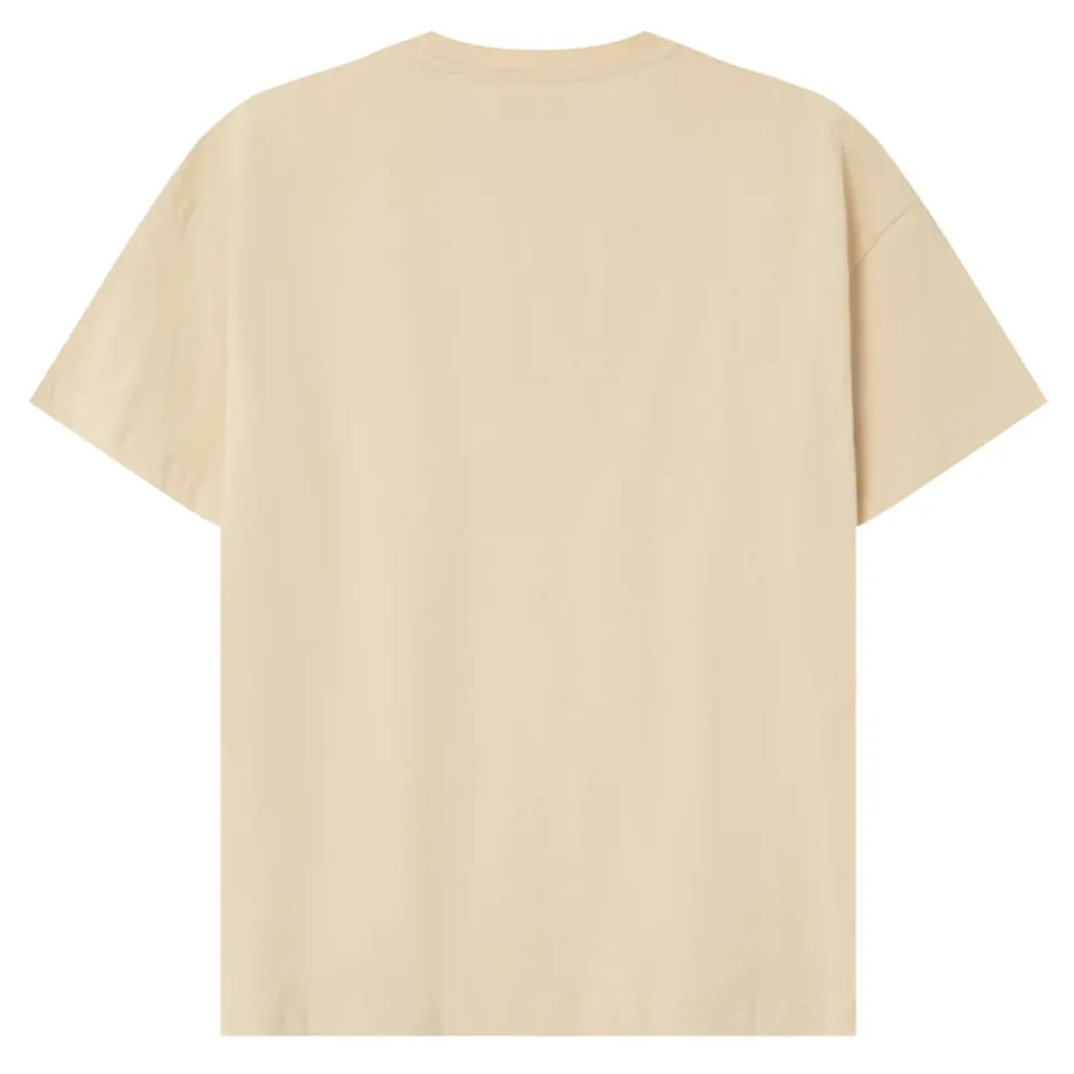 T-Shirt Coeur Brode Beige Clair