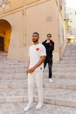 T-Shirt Coeur Brode Blanc
