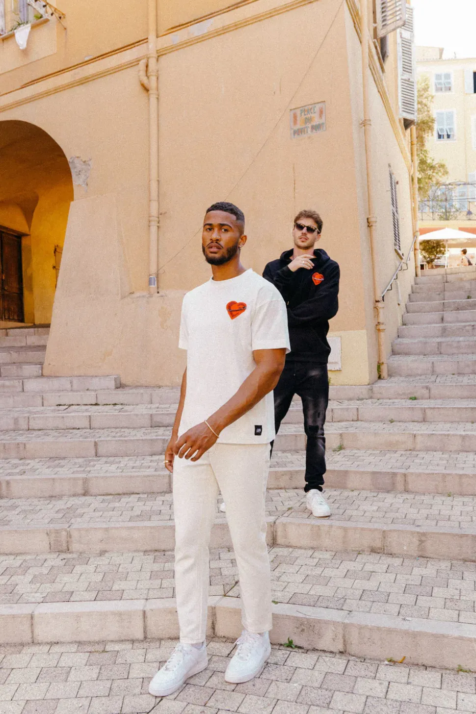 T-Shirt Coeur Brode Blanc