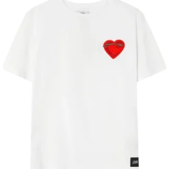 T-Shirt Coeur Brode Blanc