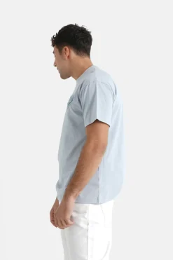 T-Shirt Coeur Brode Bleu Clair