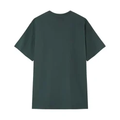 T-Shirt Coeur Brode Vert Fonce