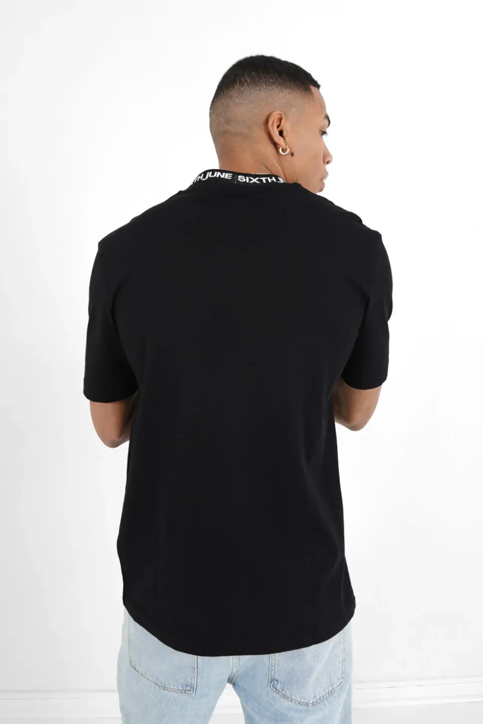 T-Shirt Col Signature Noir
