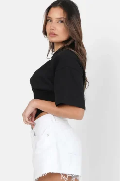 T-Shirt Corset Court Noir