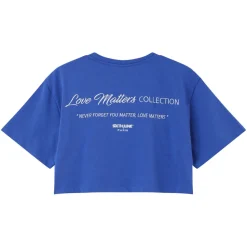 T-Shirt Court Brode Bleu Fonce