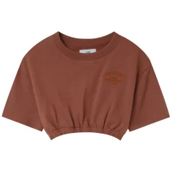 T-Shirt Court Elastique Marron