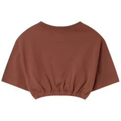 T-Shirt Court Elastique Marron