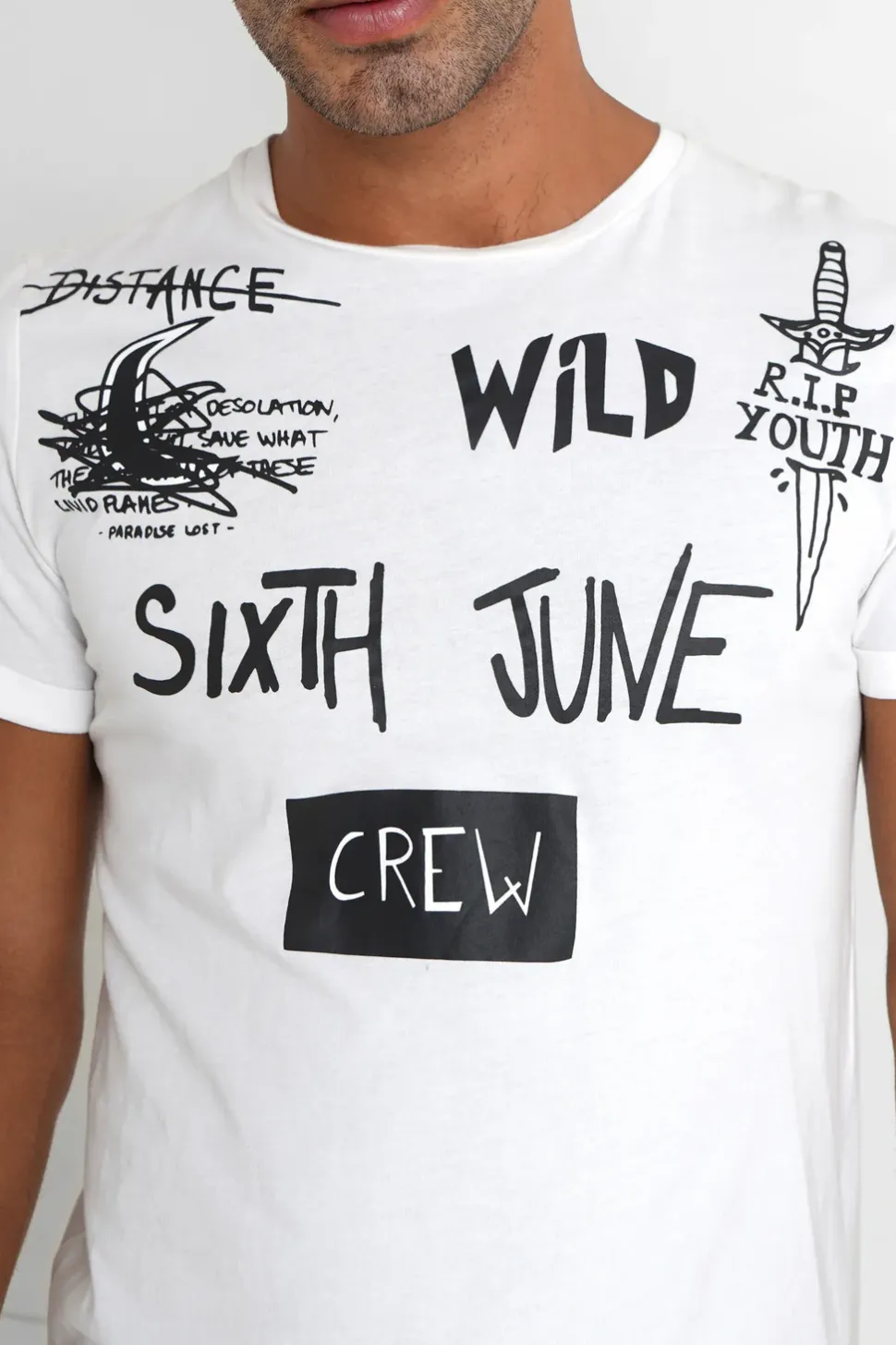 T-Shirt Crew Blanc