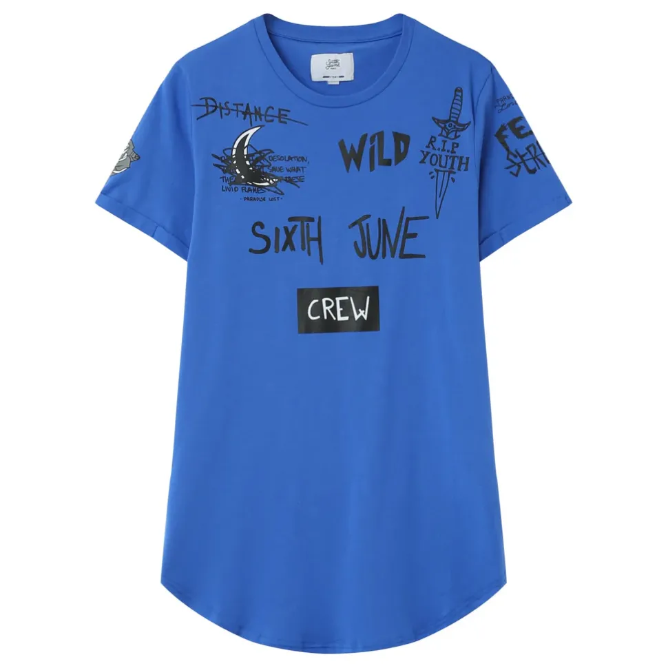 T-Shirt Crew Bleu Fonce