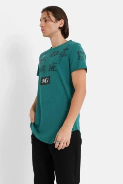 T-Shirt Crew Vert Fonce