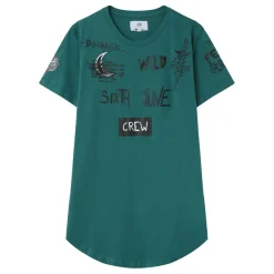 T-Shirt Crew Vert Fonce