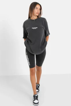 T-Shirt Dos Imprime Gris