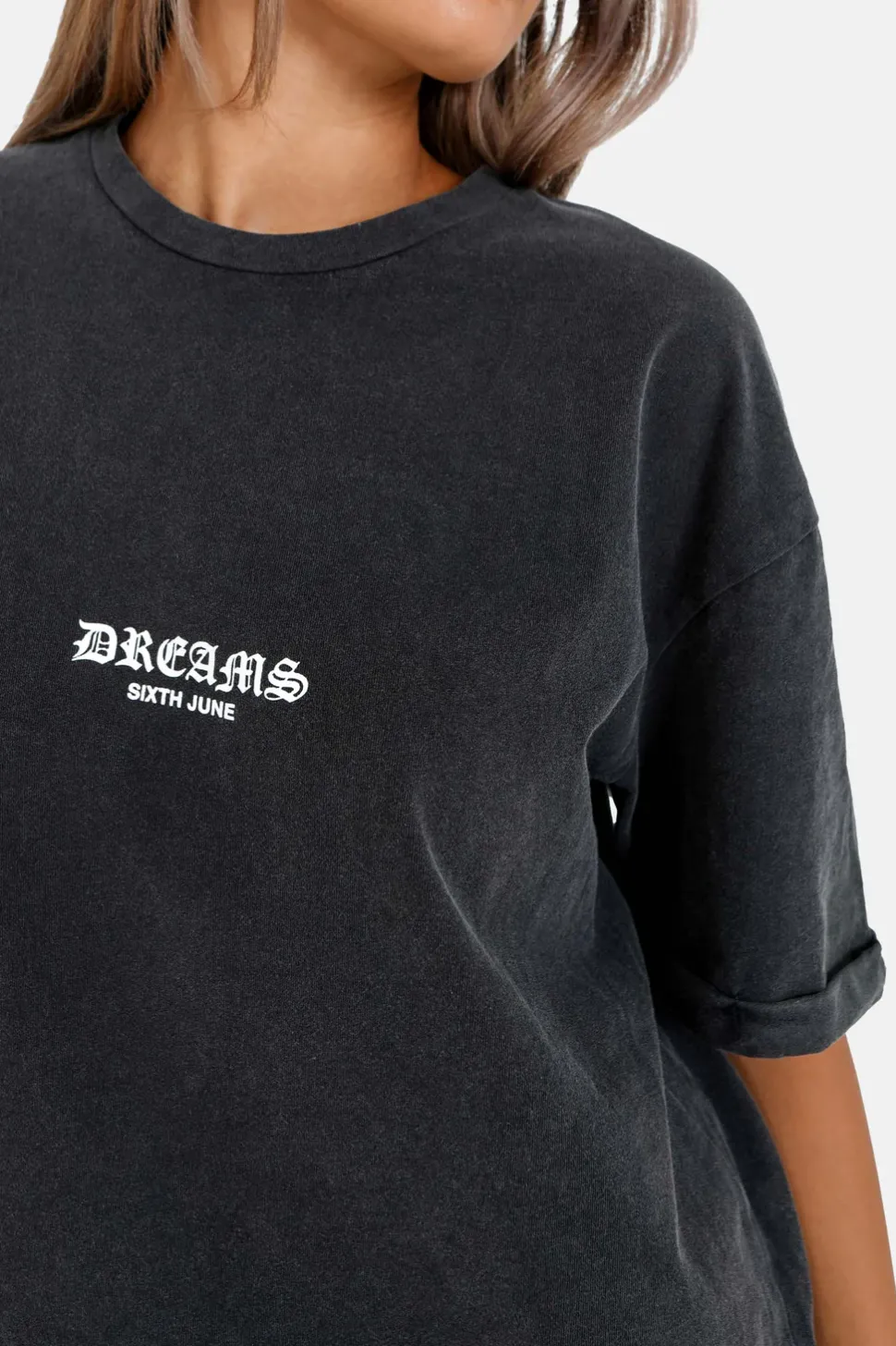 T-Shirt Dos Imprime Gris