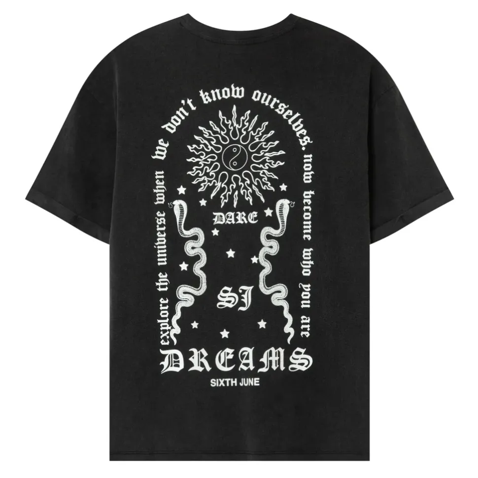 T-Shirt Dos Imprime Gris