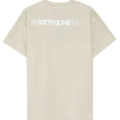 T-Shirt Double Logo Beige Clair