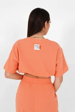 T-Shirt Elastique Gaufre Orange