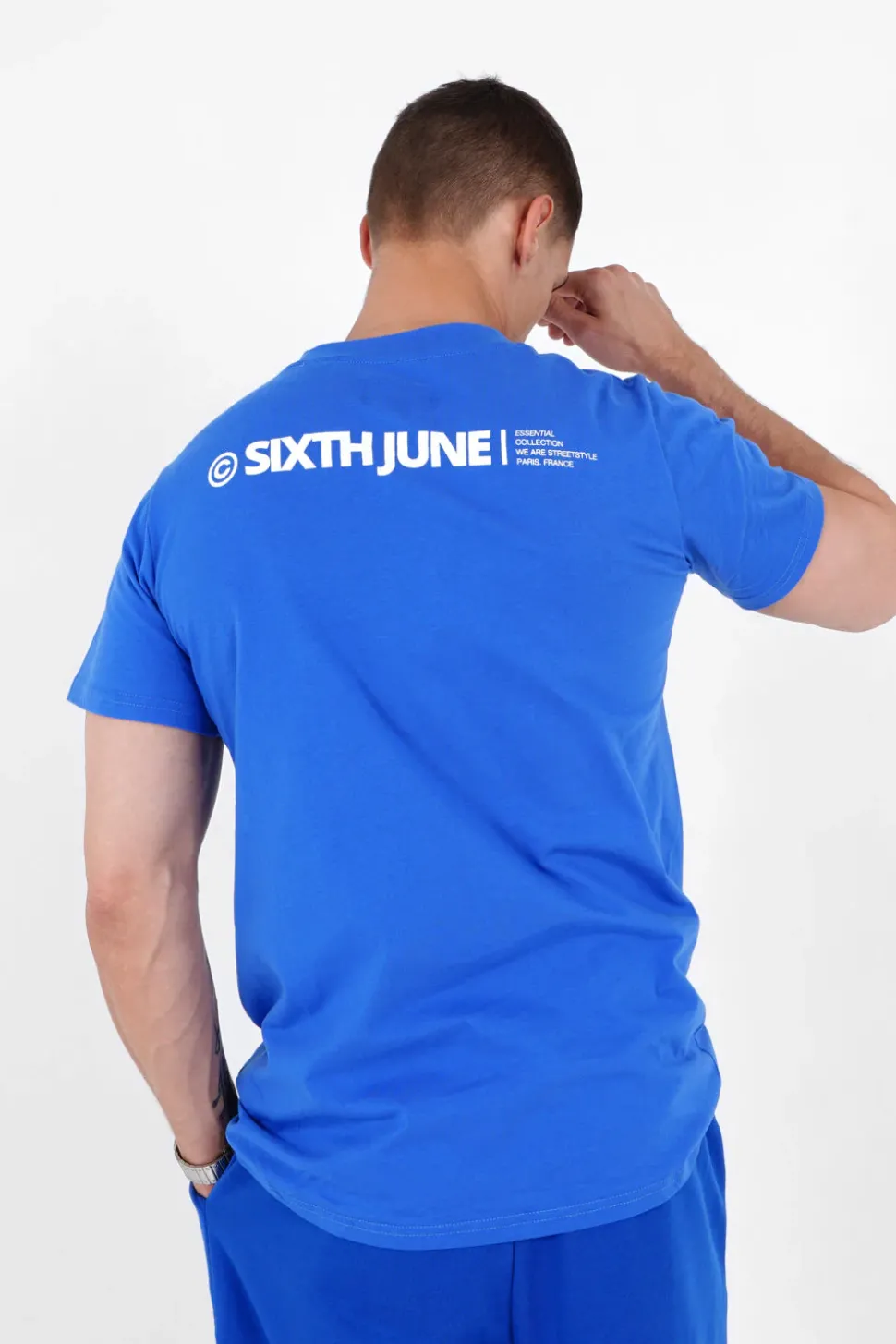 T-Shirt Essential Logo Bleu Fonce
