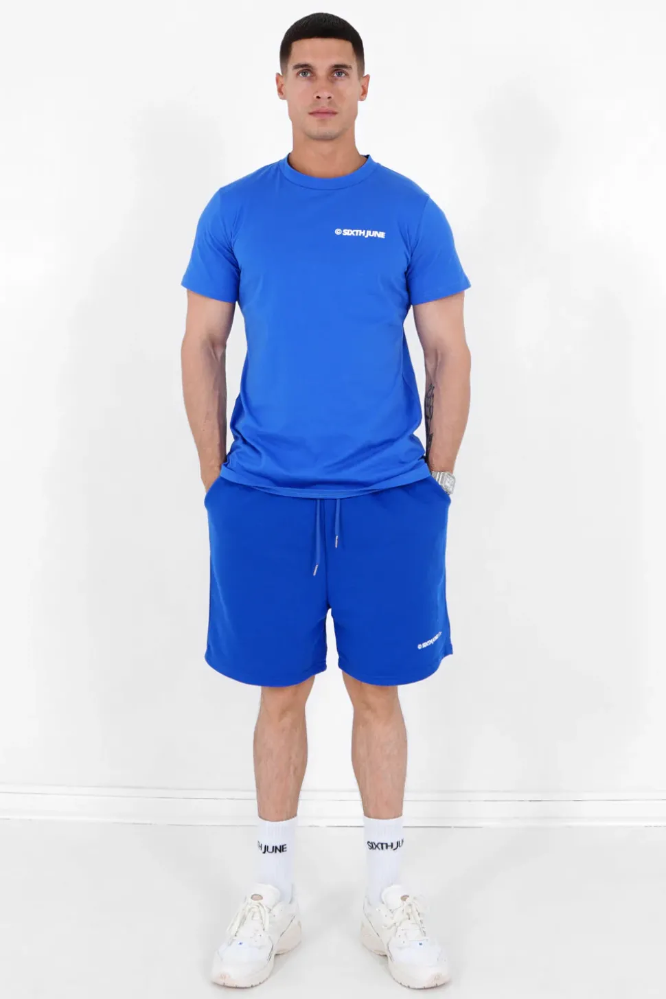 T-Shirt Essential Logo Bleu Fonce