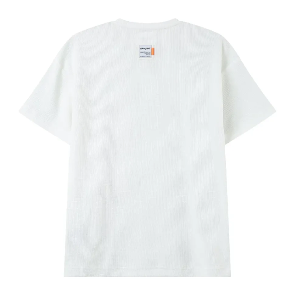 T-Shirt Gaufre Blanc