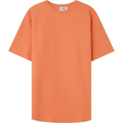 T-Shirt Gaufre Oversize Orange