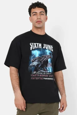 T-Shirt Imprime Aigle Noir