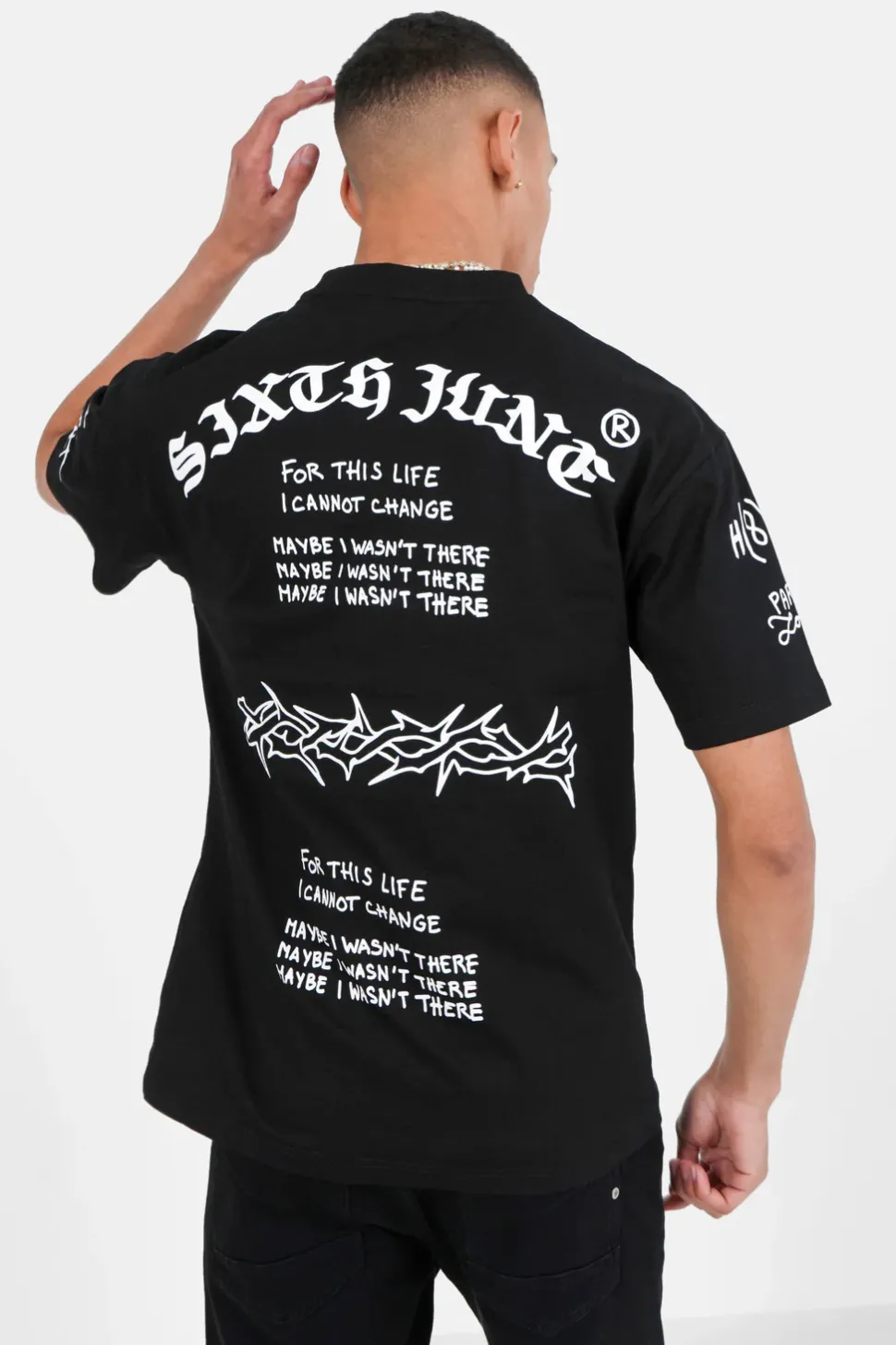 T-Shirt Inscription Gothique Noir