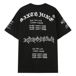 T-Shirt Inscription Gothique Noir