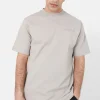 T-Shirt Logo Brode Beige Fonce