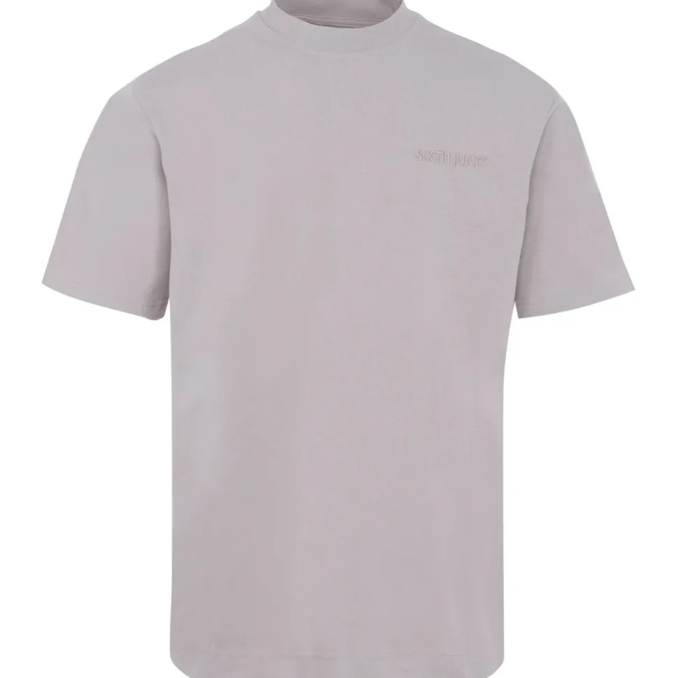 T-Shirt Logo Brode Beige Fonce