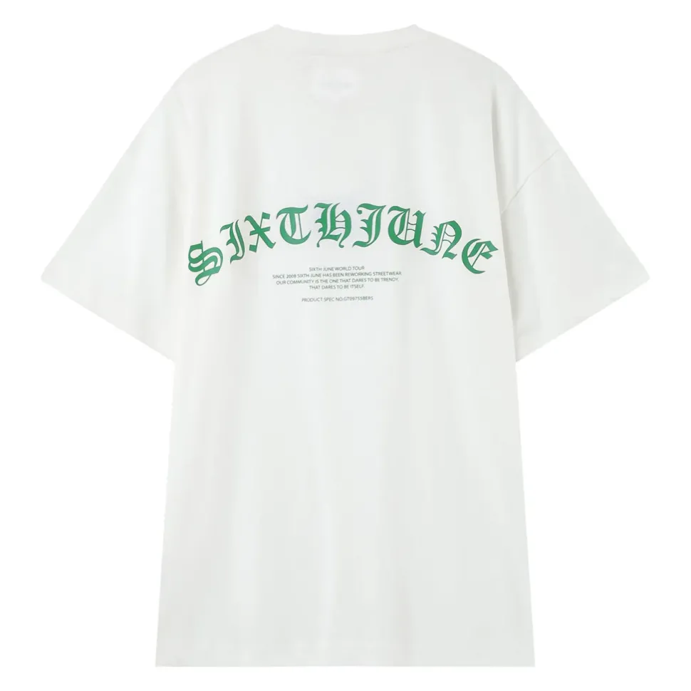 T-Shirt Logo Gothique Blanc