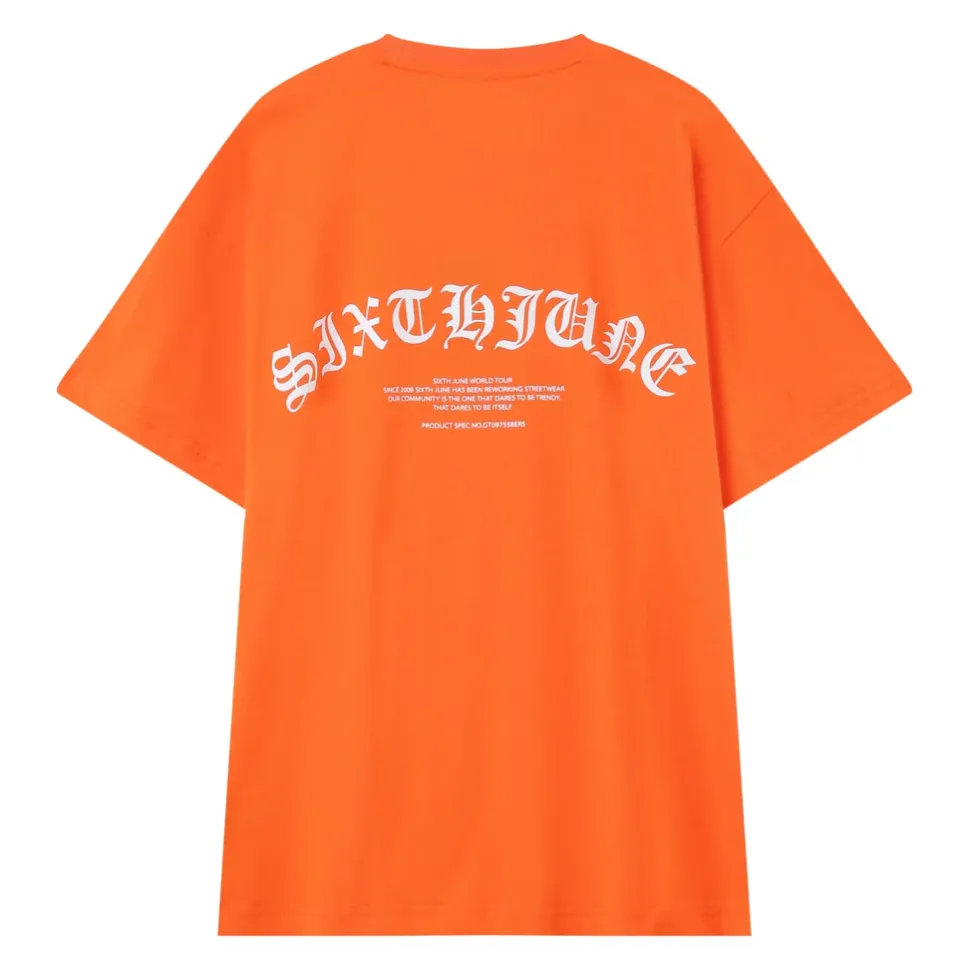 T-Shirt Logo Gothique Orange