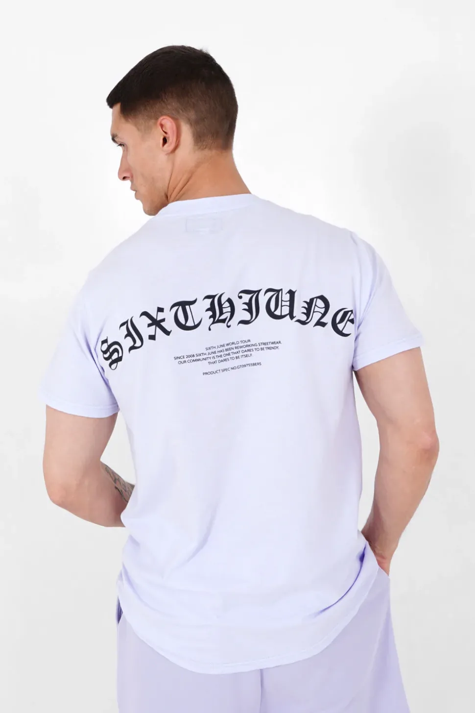 T-Shirt Logo Gothique Violet Clair
