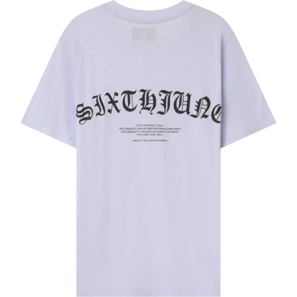T-Shirt Logo Gothique Violet Clair