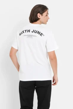 T-Shirt Logo Incurve Avant Arriere Blanc