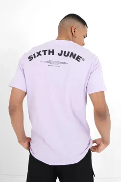 T-Shirt Logo Incurve Avant Arriere Violet